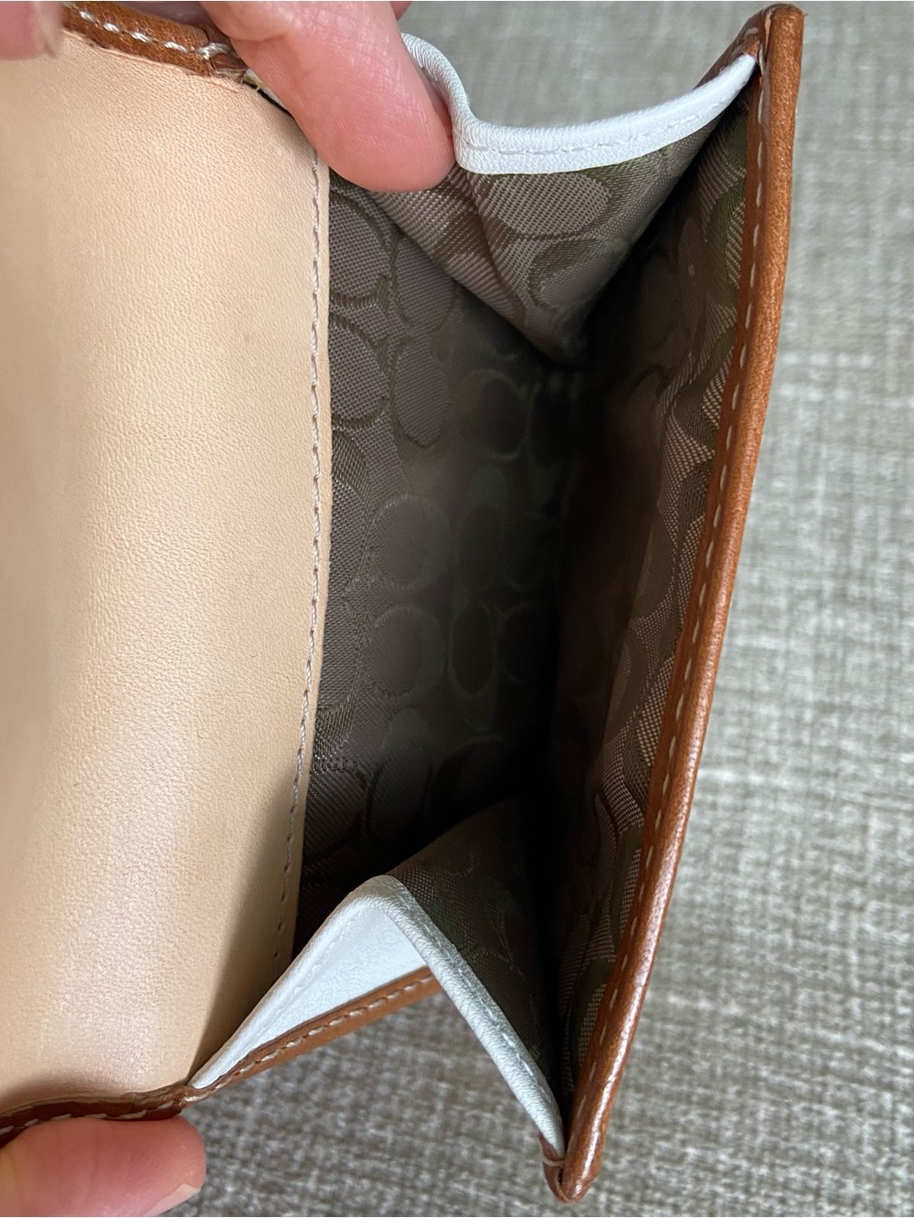 Y2K COACH Soho Bag NWOT & NWT Wallet F10192 White Saddle Brown - Picture 6 of 13